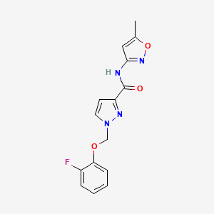 1-[(2-fluorophenoxy)methyl]-N-(5-methyl-1,2-oxazol-3-yl)-1H-pyrazole-3-carboxamide