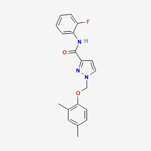 1-[(2,4-dimethylphenoxy)methyl]-N-(2-fluorophenyl)-1H-pyrazole-3-carboxamide