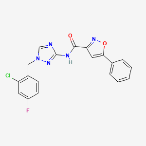 N-[1-(2-chloro-4-fluorobenzyl)-1H-1,2,4-triazol-3-yl]-5-phenyl-1,2-oxazole-3-carboxamide