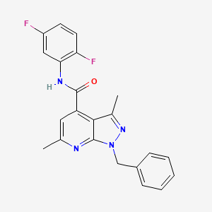 1-benzyl-N-(2,5-difluorophenyl)-3,6-dimethyl-1H-pyrazolo[3,4-b]pyridine-4-carboxamide