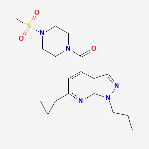 (6-cyclopropyl-1-propyl-1H-pyrazolo[3,4-b]pyridin-4-yl)[4-(methylsulfonyl)piperazin-1-yl]methanone