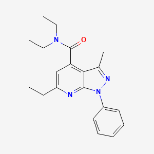 molecular formula C20H24N4O B10942022 N,N,6-triethyl-3-methyl-1-phenyl-1H-pyrazolo[3,4-b]pyridine-4-carboxamide 