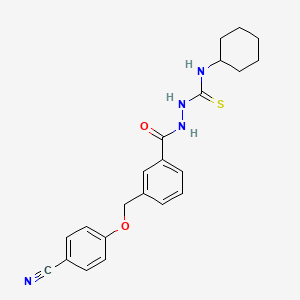 2-({3-[(4-cyanophenoxy)methyl]phenyl}carbonyl)-N-cyclohexylhydrazinecarbothioamide