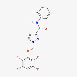 N-(2,5-dimethylphenyl)-1-[(2,3,5,6-tetrafluorophenoxy)methyl]-1H-pyrazole-3-carboxamide