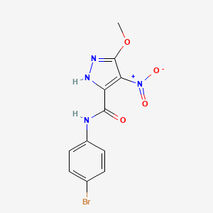 N-(4-bromophenyl)-3-methoxy-4-nitro-1H-pyrazole-5-carboxamide