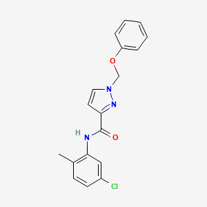 molecular formula C18H16ClN3O2 B10942158 N-(5-chloro-2-methylphenyl)-1-(phenoxymethyl)-1H-pyrazole-3-carboxamide 