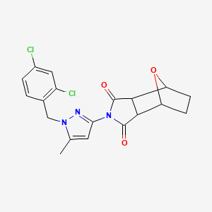 molecular formula C19H17Cl2N3O3 B10942197 2-[1-(2,4-dichlorobenzyl)-5-methyl-1H-pyrazol-3-yl]hexahydro-1H-4,7-epoxyisoindole-1,3(2H)-dione 