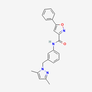 N-{3-[(3,5-dimethyl-1H-pyrazol-1-yl)methyl]phenyl}-5-phenyl-1,2-oxazole-3-carboxamide