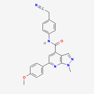 N-[4-(cyanomethyl)phenyl]-6-(4-methoxyphenyl)-1-methyl-1H-pyrazolo[3,4-b]pyridine-4-carboxamide