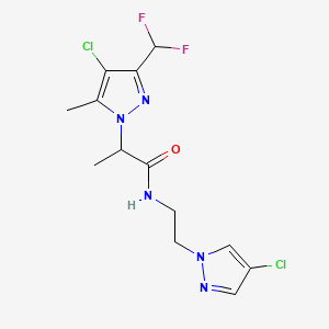 2-[4-chloro-3-(difluoromethyl)-5-methyl-1H-pyrazol-1-yl]-N-[2-(4-chloro-1H-pyrazol-1-yl)ethyl]propanamide