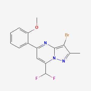 3-Bromo-7-(difluoromethyl)-5-(2-methoxyphenyl)-2-methylpyrazolo[1,5-a]pyrimidine