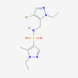 N-[(4-bromo-1-ethyl-1H-pyrazol-5-yl)methyl]-1-ethyl-5-methyl-1H-pyrazole-4-sulfonamide