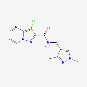 3-chloro-N-[(1,3-dimethyl-1H-pyrazol-4-yl)methyl]pyrazolo[1,5-a]pyrimidine-2-carboxamide