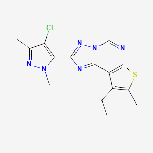 2-(4-chloro-1,3-dimethyl-1H-pyrazol-5-yl)-9-ethyl-8-methylthieno[3,2-e][1,2,4]triazolo[1,5-c]pyrimidine