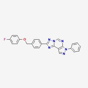 2-{4-[(4-fluorophenoxy)methyl]phenyl}-7-phenyl-7H-pyrazolo[4,3-e][1,2,4]triazolo[1,5-c]pyrimidine