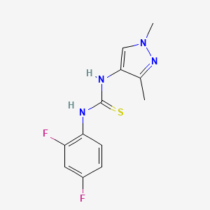 1-(2,4-difluorophenyl)-3-(1,3-dimethyl-1H-pyrazol-4-yl)thiourea