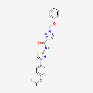 N-{4-[4-(difluoromethoxy)phenyl]-1,3-thiazol-2-yl}-1-(phenoxymethyl)-1H-pyrazole-3-carboxamide