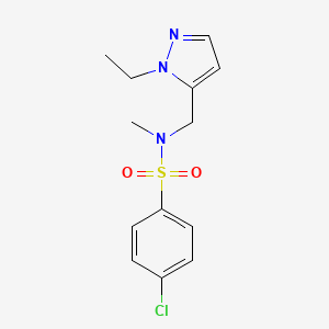 4-chloro-N-[(1-ethyl-1H-pyrazol-5-yl)methyl]-N-methylbenzenesulfonamide