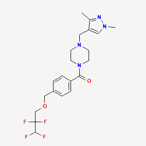 {4-[(1,3-dimethyl-1H-pyrazol-4-yl)methyl]piperazin-1-yl}{4-[(2,2,3,3-tetrafluoropropoxy)methyl]phenyl}methanone