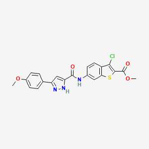 methyl 3-chloro-6-({[5-(4-methoxyphenyl)-1H-pyrazol-3-yl]carbonyl}amino)-1-benzothiophene-2-carboxylate