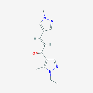 (2E)-1-(1-ethyl-5-methyl-1H-pyrazol-4-yl)-3-(1-methyl-1H-pyrazol-4-yl)prop-2-en-1-one