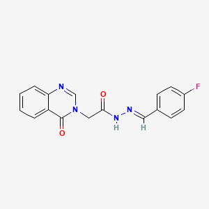 molecular formula C17H13FN4O2 B10942577 N'-[(E)-(4-fluorophenyl)methylidene]-2-(4-oxoquinazolin-3(4H)-yl)acetohydrazide 