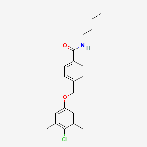 molecular formula C20H24ClNO2 B10942603 N-butyl-4-[(4-chloro-3,5-dimethylphenoxy)methyl]benzamide 