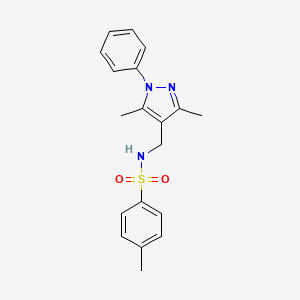 molecular formula C19H21N3O2S B10942630 N-[(3,5-dimethyl-1-phenyl-1H-pyrazol-4-yl)methyl]-4-methylbenzenesulfonamide 