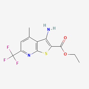 molecular formula C12H11F3N2O2S B10942653 Ethyl 3-amino-4-methyl-6-(trifluoromethyl)thieno[2,3-b]pyridine-2-carboxylate 