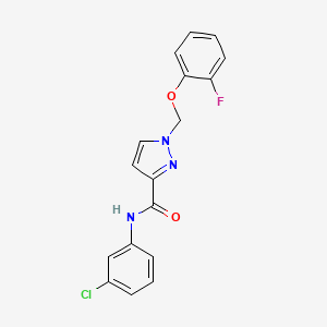 N-(3-chlorophenyl)-1-[(2-fluorophenoxy)methyl]-1H-pyrazole-3-carboxamide