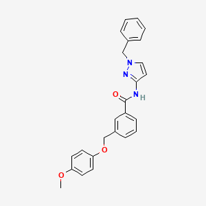 N-(1-benzyl-1H-pyrazol-3-yl)-3-[(4-methoxyphenoxy)methyl]benzamide