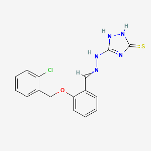 5-(2-{2-[(2-chlorobenzyl)oxy]benzylidene}hydrazinyl)-2,4-dihydro-3H-1,2,4-triazole-3-thione