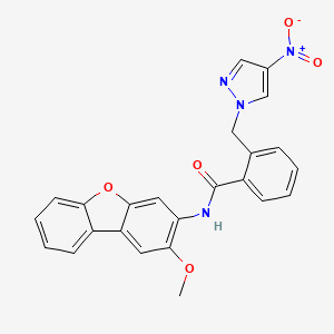 N-(2-methoxydibenzo[b,d]furan-3-yl)-2-[(4-nitro-1H-pyrazol-1-yl)methyl]benzamide