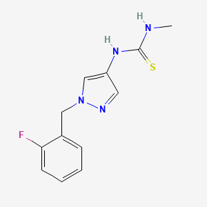 molecular formula C12H13FN4S B10942844 1-[1-(2-fluorobenzyl)-1H-pyrazol-4-yl]-3-methylthiourea 