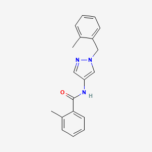 molecular formula C19H19N3O B10942925 2-methyl-N-[1-(2-methylbenzyl)-1H-pyrazol-4-yl]benzamide 