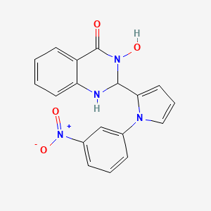 molecular formula C18H14N4O4 B10942948 3-hydroxy-2-[1-(3-nitrophenyl)-1H-pyrrol-2-yl]-2,3-dihydroquinazolin-4(1H)-one 