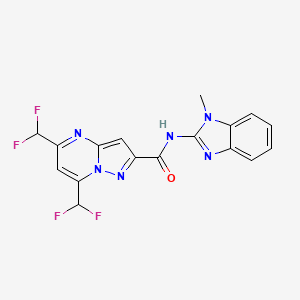 5,7-bis(difluoromethyl)-N-(1-methyl-1H-benzimidazol-2-yl)pyrazolo[1,5-a]pyrimidine-2-carboxamide