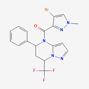 (4-bromo-1-methyl-1H-pyrazol-3-yl)[5-phenyl-7-(trifluoromethyl)-6,7-dihydropyrazolo[1,5-a]pyrimidin-4(5H)-yl]methanone