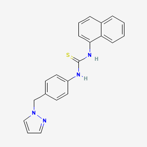 1-naphthalen-1-yl-3-[4-(1H-pyrazol-1-ylmethyl)phenyl]thiourea