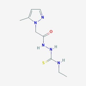 N-ethyl-2-[(5-methyl-1H-pyrazol-1-yl)acetyl]hydrazinecarbothioamide