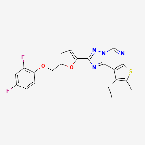 2,4-Difluorophenyl {[5-(9-ethyl-8-methylthieno[3,2-E][1,2,4]triazolo[1,5-C]pyrimidin-2-YL)-2-furyl]methyl} ether