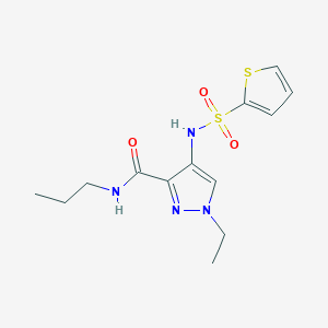 1-ethyl-N-propyl-4-[(thiophen-2-ylsulfonyl)amino]-1H-pyrazole-3-carboxamide