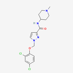 1-[(2,4-dichlorophenoxy)methyl]-N-(1-methylpiperidin-4-yl)-1H-pyrazole-3-carboxamide