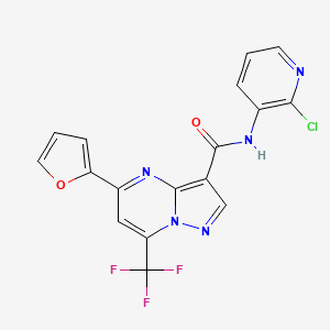 molecular formula C17H9ClF3N5O2 B10943074 N-(2-chloropyridin-3-yl)-5-(furan-2-yl)-7-(trifluoromethyl)pyrazolo[1,5-a]pyrimidine-3-carboxamide 