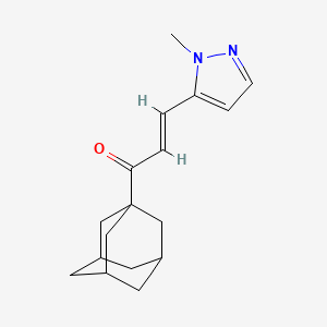 molecular formula C17H22N2O B10943106 (E)-1-(1-Adamantyl)-3-(1-methyl-1H-pyrazol-5-YL)-2-propen-1-one 