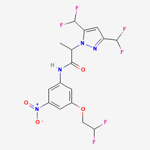 2-[3,5-bis(difluoromethyl)-1H-pyrazol-1-yl]-N-[3-(2,2-difluoroethoxy)-5-nitrophenyl]propanamide