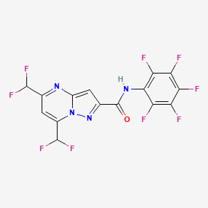 5,7-bis(difluoromethyl)-N-(pentafluorophenyl)pyrazolo[1,5-a]pyrimidine-2-carboxamide