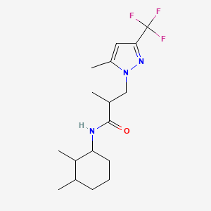 N-(2,3-dimethylcyclohexyl)-2-methyl-3-[5-methyl-3-(trifluoromethyl)-1H-pyrazol-1-yl]propanamide