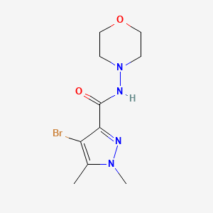 4-bromo-1,5-dimethyl-N-(morpholin-4-yl)-1H-pyrazole-3-carboxamide