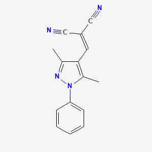 [(3,5-dimethyl-1-phenyl-1H-pyrazol-4-yl)methylidene]propanedinitrile